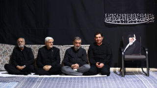 تصاویری از مراسم عزاداری شب تاسوعا در جوار محل شهادت رهبر شهید