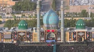 تصاویر هوایی از عظمت حضور مردم در جمکران