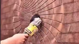 یک نقاشی سهبعدی خارقالعاده بر روی دیوار با فرز! یک نقاشی سهبعدی خارقالعاده بر روی دیوار با فرز!