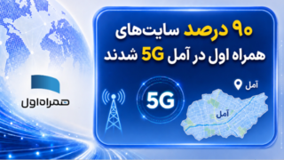 ۹۰ درصد سایت‌های همراه اول در آمل نسل پنج شدند