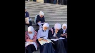 دختران محجبه جمهوری آذربایجان پشت درهای بسته درس می‌خوانند!