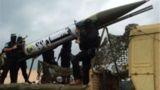 صحنه‌هایی از شلیک راکت‌های گروهان قدس به مناطق اشغالی غزه 