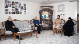 دیدار لاریجانی با خانواده‌ شهیدان حاجی‌زاده و باقری