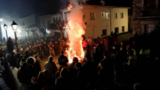 عبور با اسب از میان آتش در جشنواره‌ سنتی اسپانیا